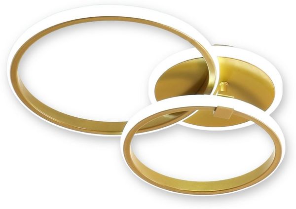 Riserva Deckenleuchte Goldene Deckenlampe, kreative Dekolampe, Wohnzimmer Deckenlampe, LED fest integriert