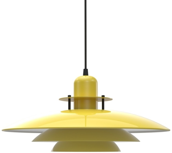 Belid Primus I Pendelleuchte 1-flammig zinkgelb schwarz 43cm E27 Bild 1