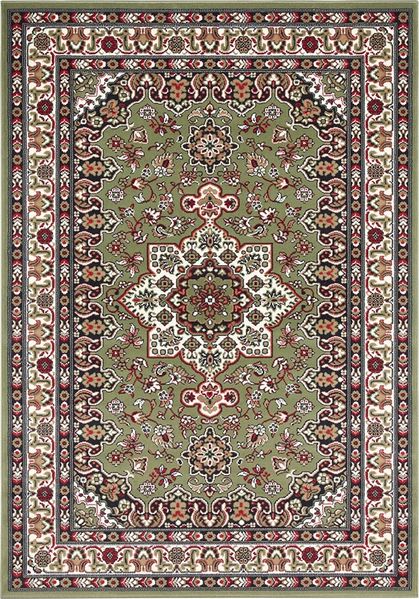 Orientalischer Kurzflor Teppich Parun Täbriz Grün - 120x170x0,9cm