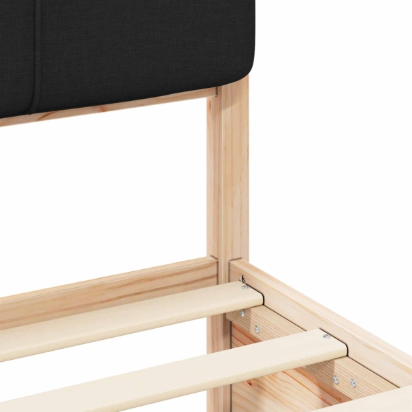 vidaXL Bettgestell mit gepolstertem Kopfteil Schwarz 90x200 cm 877726 Bild 7