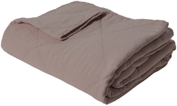 Decke Überwurf 100% Baumwolle 140 x 200 cm Skandinavisch Helllila