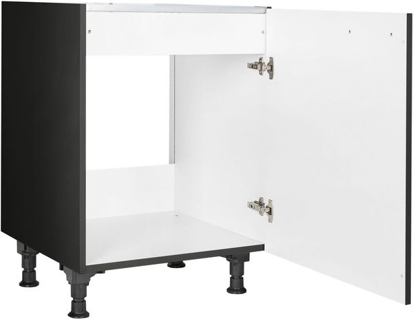 nobilia® Spülenschrank "Touch", Ausrichtung wählbar, vormontiert, in den Breiten 45 und 60 cm, mit höhenverstellbaren Sockelfüßen