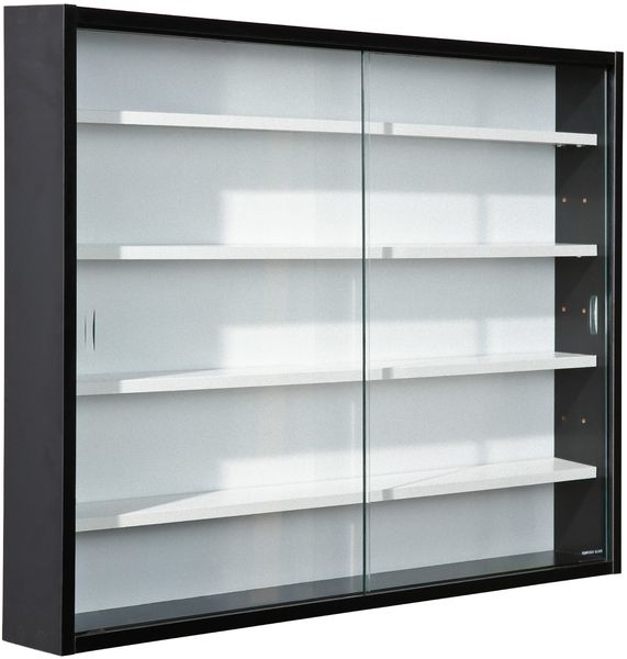 Vitrinenschrank Comit Glas Vitrine Hängeschrank Wandschrank weiß schwarz