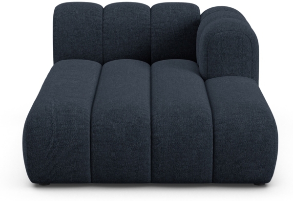 Micadoni Recamiere Lupine 2-Sitzer Rechts Chenille Eden Marineblau