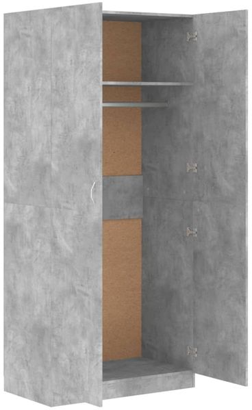 vidaXL Kleiderschrank Betongrau 90x52x200 cm Holzwerkstoff 800634 Bild 6