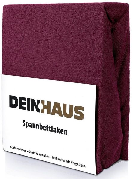 DH DEIN. HAUS Spannbettlaken Frottee Bettlaken mit Gummizug aus natürlicher Baumwolle, Gummizug: mit Gummizug, Baumwolle, atmugsaktiv, hautfreundlich, pflegeleichter Stoff