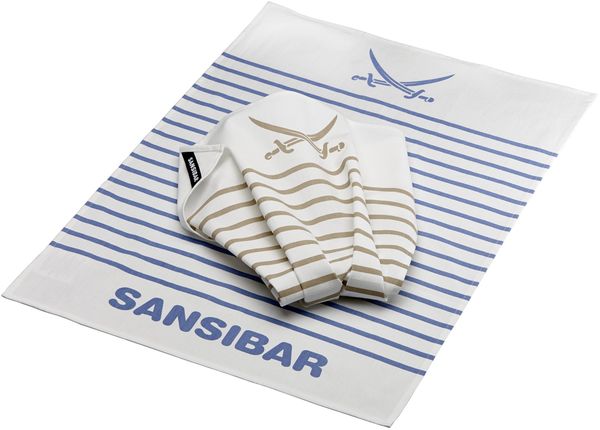 RÖSLE Sansibar Sylt Geschirrhandtücher 2er Pack gestreift 70 x 50 cm