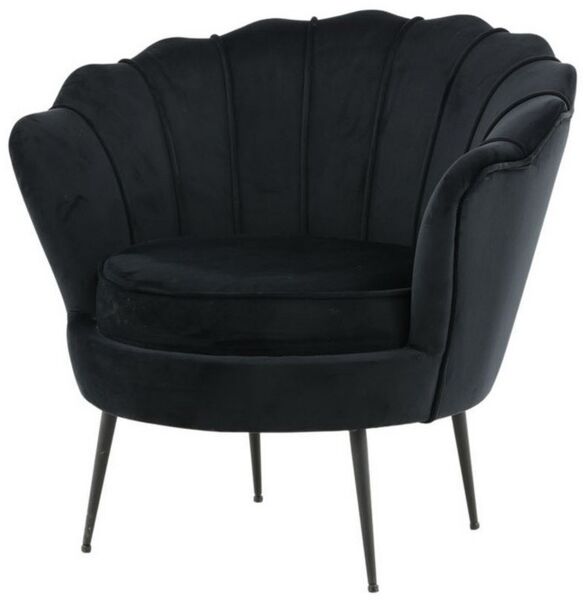 ebuy24 Relaxsessel Nice Sessel Velour schwarz.