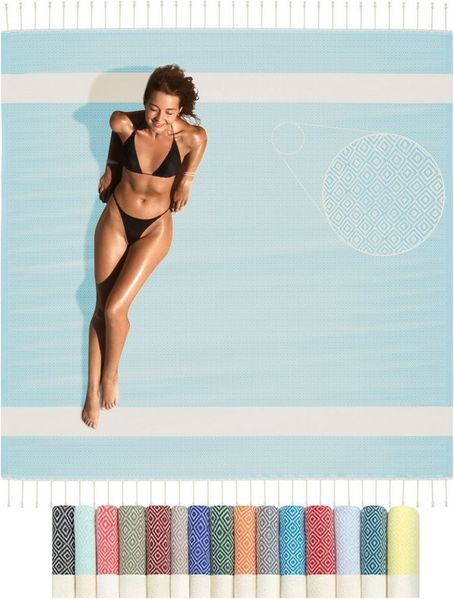 furora HOLIDAY Saunatuch Saunahandtuch Saunatuch Damen + Herren, Hamamtuch groß 200x200 XXL
