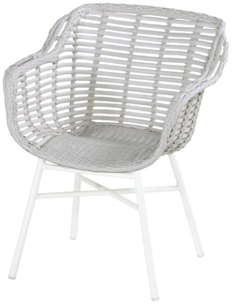 Cecilia Dining Stuhl (royal white / ivory wash wicker)