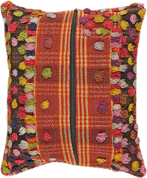 Looma 'Hormoz' Kelim Kissen handgewebt, Schurwolle Beige, 40x50 cm