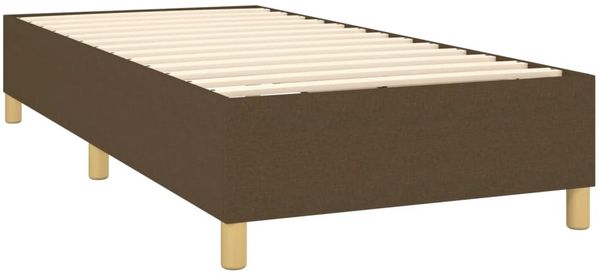 vidaXL Boxspringbett mit Matratze Dunkelbraun 80x200 cm Stoff, Härtegrad: H2 [3144477] Bild 4