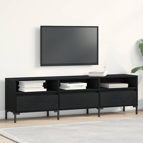 vidaXL TV-Schränk Schwarz Eichen-Optik 150 x 30 x 44,5 cm 862878