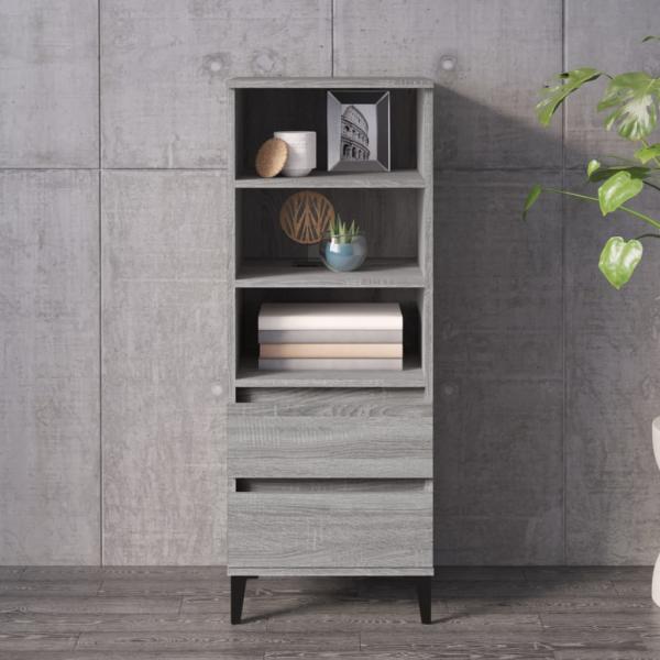 vidaXL Highboard Grau Sonoma 40x36x110 cm Holzwerkstoff [821250]