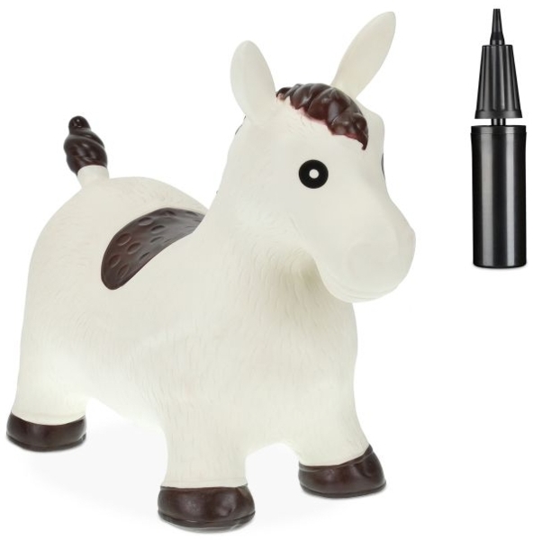 Hüpftier Pferd in Weiß 10042352