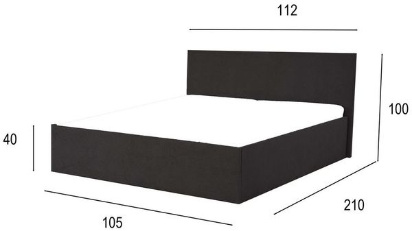 Halmon Schlafkomfort Betten Polsterbett Gent (Mit Stauraum unter der Liegefläche, erhältlich in 6 Größen und 8 attraktiven Farben mit oder ohne Matratze), Seitenhöhe 32 cm, inkl. Lattenrost bei Ausführung mit Matratze Bild 2