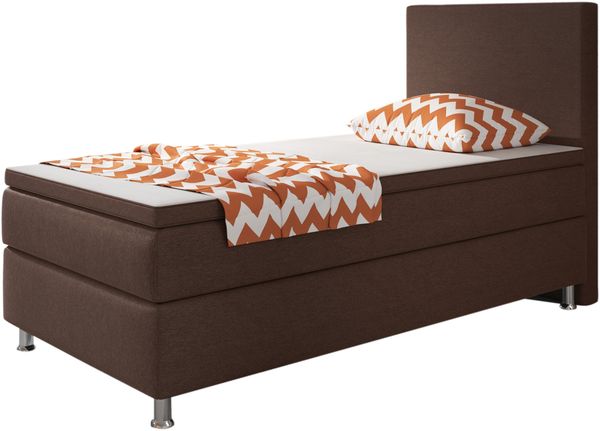 Boxspringbett B003 90x200 cm Webstoff Braun