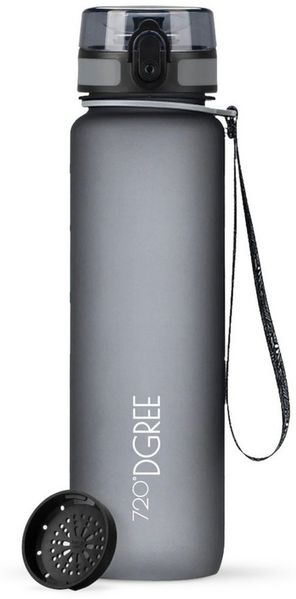 720°DGREE Trinkflasche Trinkflasche uberBottle softTouch mit Sieb stone grey 1l