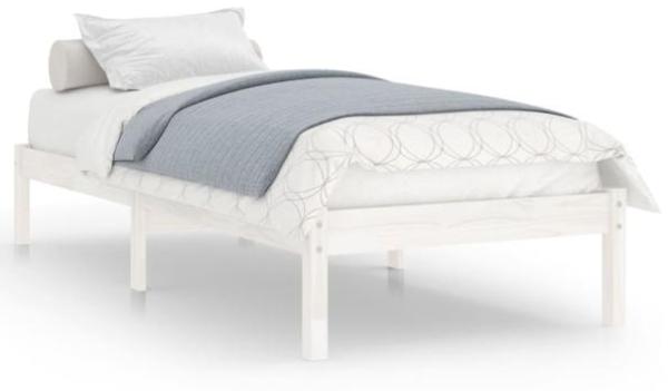 vidaXL Massivholzbett Weiß 90x190 cm 809983