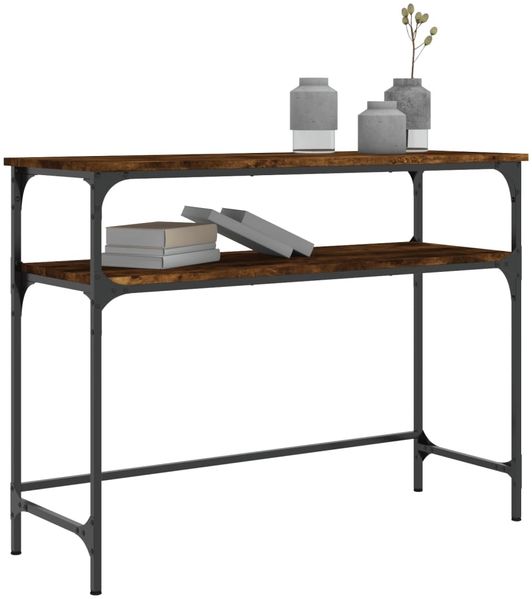 vidaXL Konsolentisch Räuchereiche 100x35,5x75 cm Holzwerkstoff 834047 Bild 3