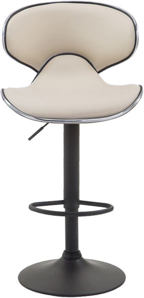 CLP 2er Set Barhocker Las Vegas V2 Kunstleder mit Fußstütze,creme schwarz Bild 2