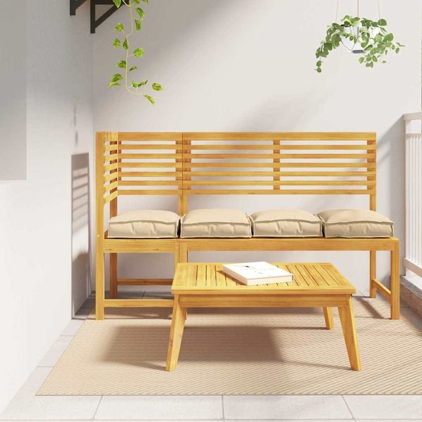 vidaXL Kissen 4 pcs Beige 40 x 40 x 8 cm Oxford-Stoff 42001591