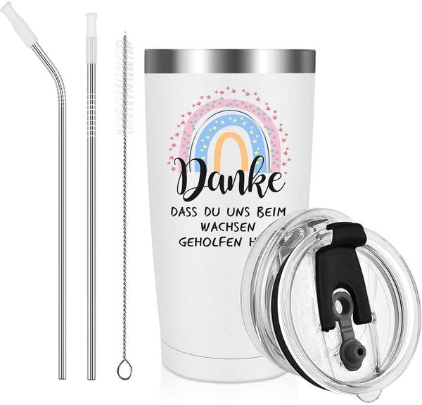 Livole Lehrer Tasse Abschied Geschenk 600ml Kaffeebecher mit Deckel