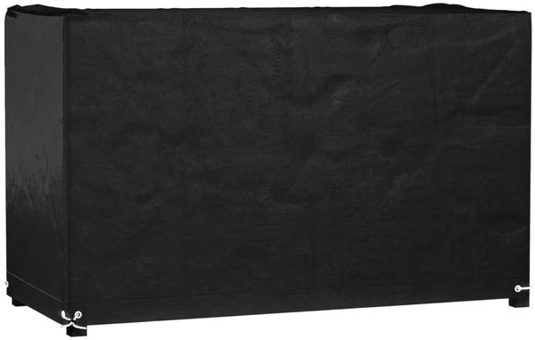 vidaXL Gartenmöbel-Abdeckung mit 8 Ösen, Polyethylen schwarz, 125 x 55 x 75 cm