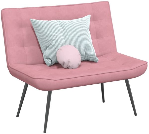 vidaXL Sitzbank Rosa 110x74x84 cm Samt 4012340
