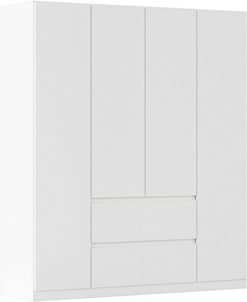 rauch Drehtürenschrank Schrank Garderobe MAINZ Breiten 91/136/181/226/271/315/360, Höhe 210cm (3 verschiedene Ausstattungen BASIC/CLASSIC/PREMIUM (inkl. SOFT-CLOSE) grifflose Front, Außentüren mit Push-to-Open Funktion MADE IN GERMANY