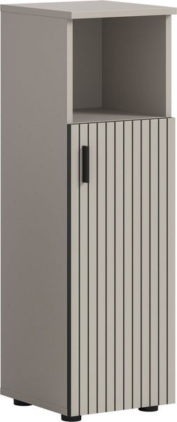 welltime Stauraumschrank MANI, Höhe: 95 cm, Paneeloptik, 1 offenes Fach, 1 Tür (1-St) Badezimmerschrank, Badschrank, Bad, Badezimmer