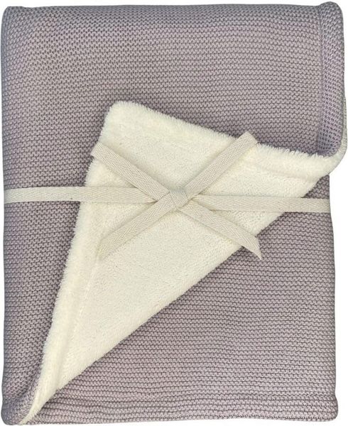 Babydecke Winterdecke Neugeborene Baumwolle/ Fleece OEKO-TEX® Kinderwagendecke, DIKOS, PREMIUM Qualität, ALTROSA/GRAU, warm, kuschelweich, Babygeschenk