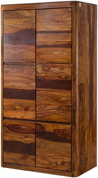 Kleiderschrank Sheesham 105x60x200 walnuss gewachst TORONTO #265