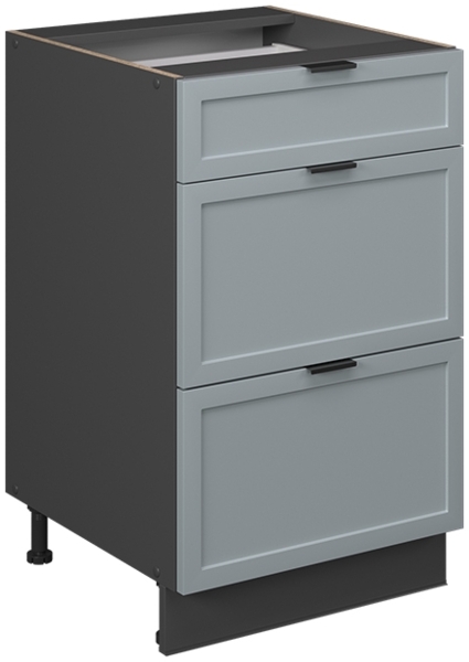 Vicco Küchenschränke Hellblau-grau 50 cm ohne Arbeitsplatte, Fame-Line