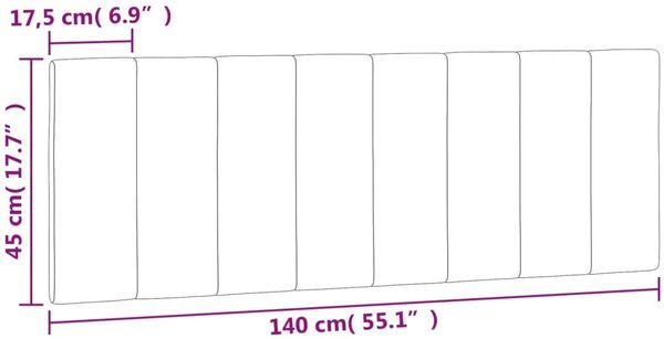 vidaXL Kopfteil-Kissen Dunkelgrau 140 cm Samt 374670 Bild 10