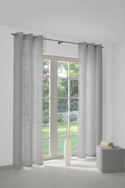 Wirth Vorhang Sunday (1 St), Ösen, halbtransparent, Jacquard, nach Maß