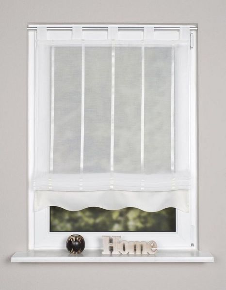 HOME WOHNIDEEN Raffrollo Home Wohnideen Schlaufenrollo Längsstreifen 140 x, standard