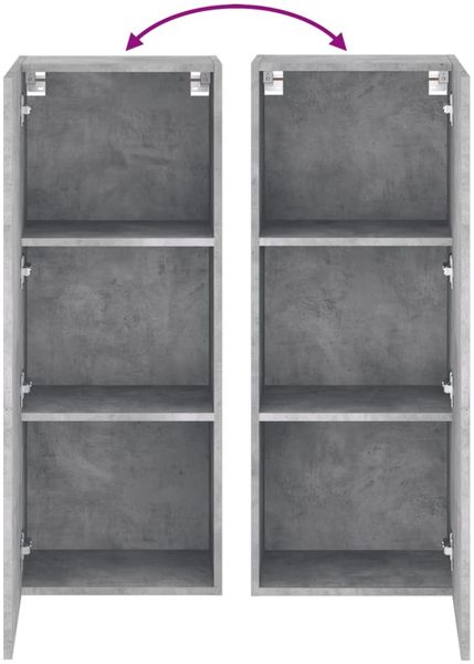 vidaXL TV-Wandschrank Betongrau 40,5x30x102 cm Holzwerkstoff 836934 Bild 10