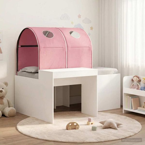 vidaXL Bett mit Tunnel 4 pcs Artisian Eiche und Pink Holzwerkstoff 3423512