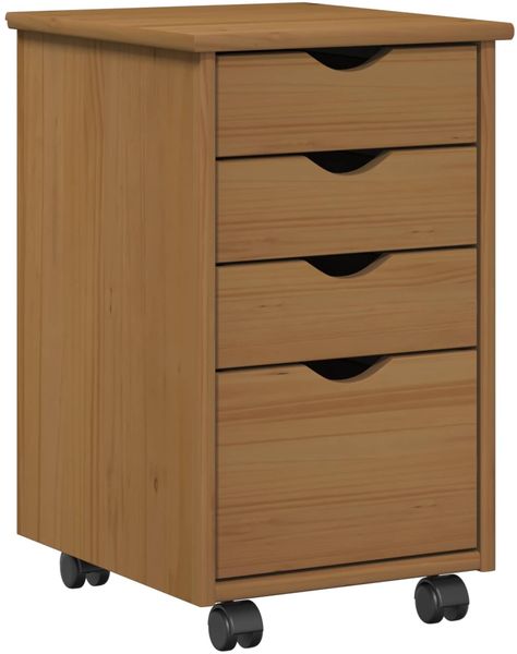vidaXL Rollschrank mit Rollen MOSS Honigbraun 34 x 39 x 56 cm 42028340 Bild 2