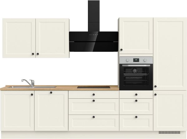 nobilia® Küchenzeile "Cascada II", NEU: individuell anpassbar mit gratis Profi-Beratung, vormontiert, Breite 330 cm, Ausrichtung wählbar, wahlw. mit E-Geräten