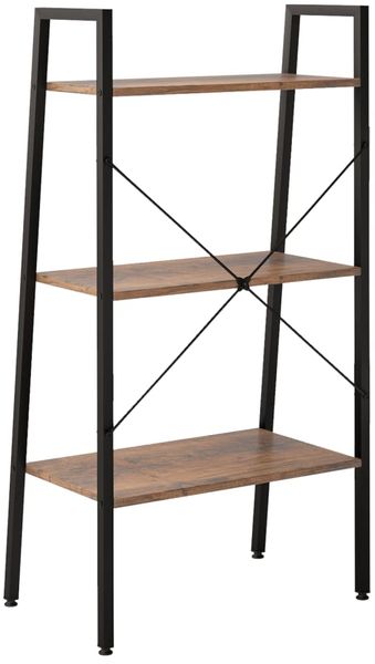 vidaXL Standregal mit 3 Böden Dunkelbraun und Schwarz 56x35x108 cm 336362 Bild 5