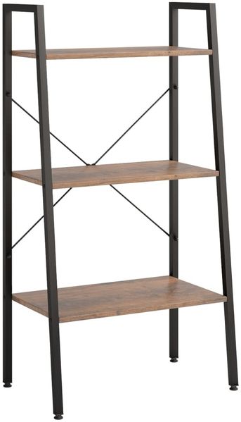 vidaXL Standregal mit 3 Böden Dunkelbraun und Schwarz 56x35x108 cm 336362 Bild 2
