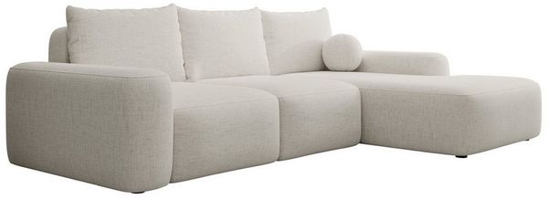 Selsey Ecksofa CARNOS, mit Schlaffunktion, Bettkasten, wasserfestem Chenille, Ballkissen