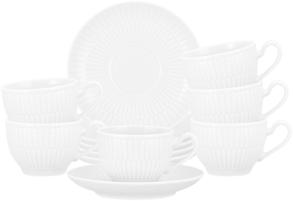 Seltmann Weiden Amina Espressotasse mit Untertasse 100 ml 6er Set Weiß