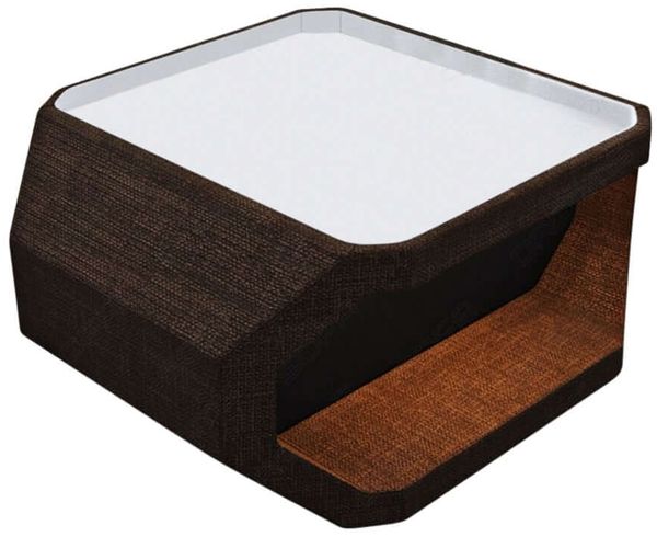 Couchtisch Asti – Modern & Vielseitig in Stoff - Strukturstoff - Braun-Schwarz