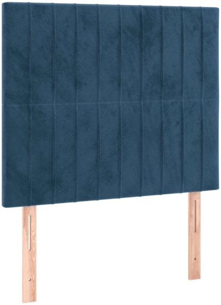 vidaXL Boxspringbett mit Matratze Dunkelblau 100x200 cm Samt 3129319 Bild 5