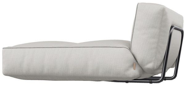 Blomus Bett S Stay, Outdoor-Liege, Kunststoff, Kunstfaser, Stahl pulverbeschichtet, Cloud, 25 x 80 x 190 cm, 62043