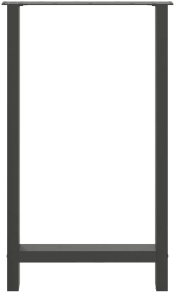 vidaXL Bartischbeine Anthrazit 2 Stk. 60x(100-101) cm Stahl 4013346 Bild 4