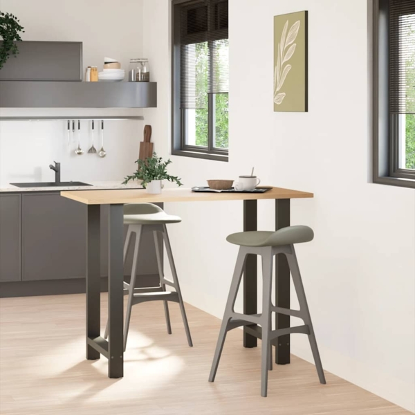 vidaXL Bartischbeine Anthrazit 2 Stk. 60x(100-101) cm Stahl 4013346 Bild 1